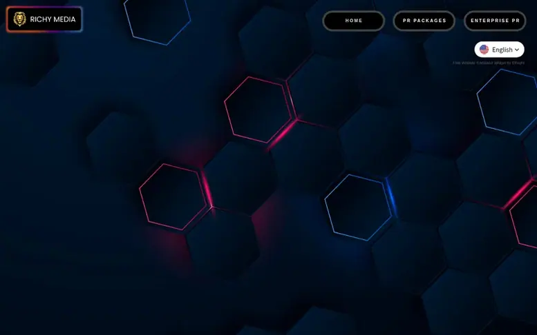 Screenshot of the Richy Media® homepage