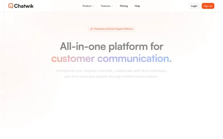 Screenshot of the Chatwik homepage
