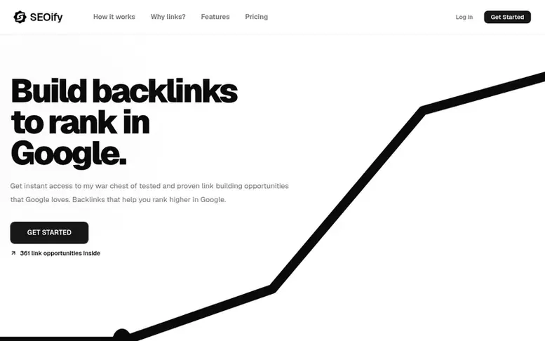 Screenshot of the SEOify homepage